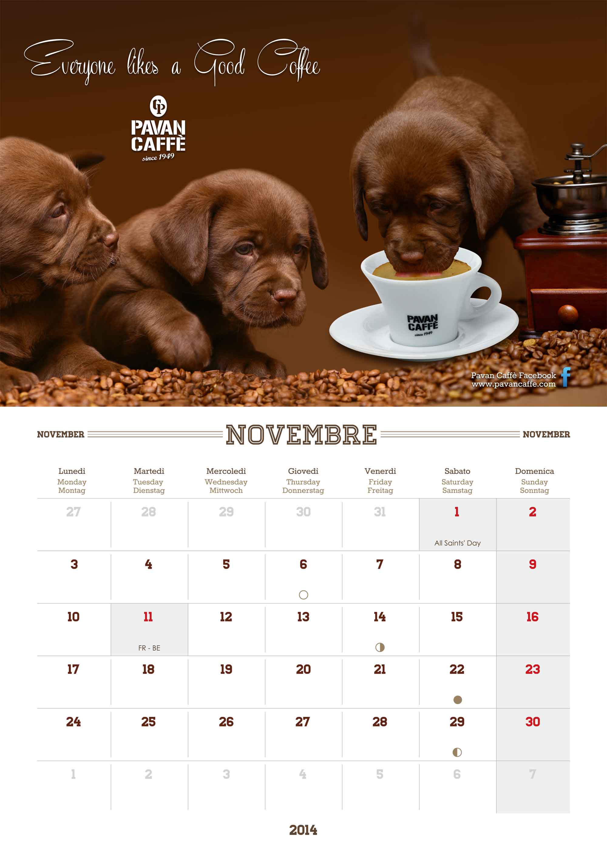 Pavan Caffè 2014 calendar November