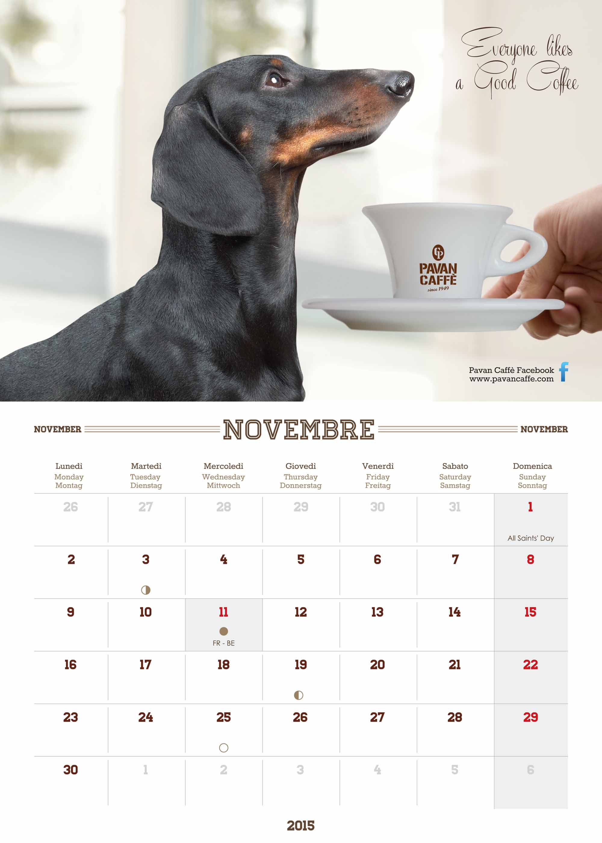 Pavan Caffè 2015 calendar November