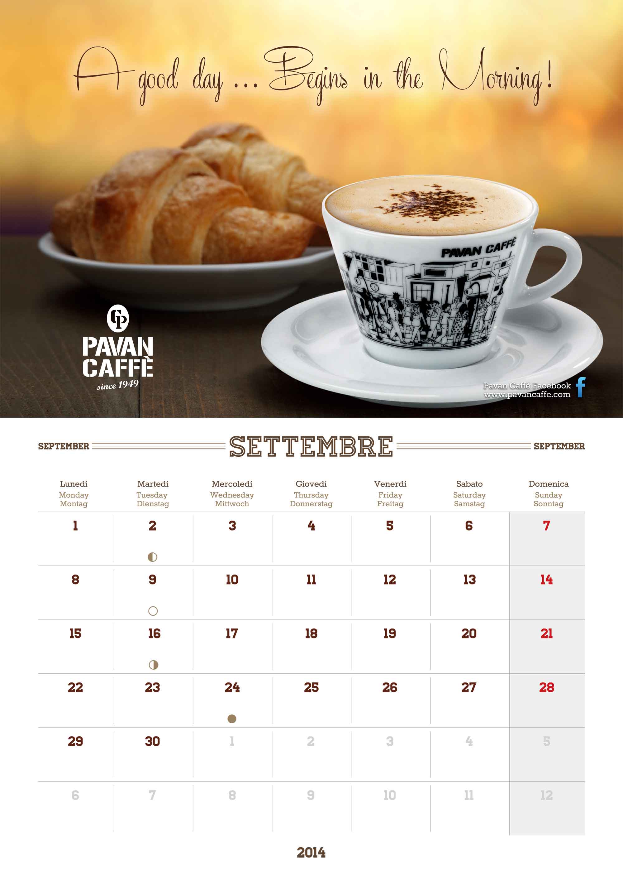 Pavan Caffè 2014 calendar September